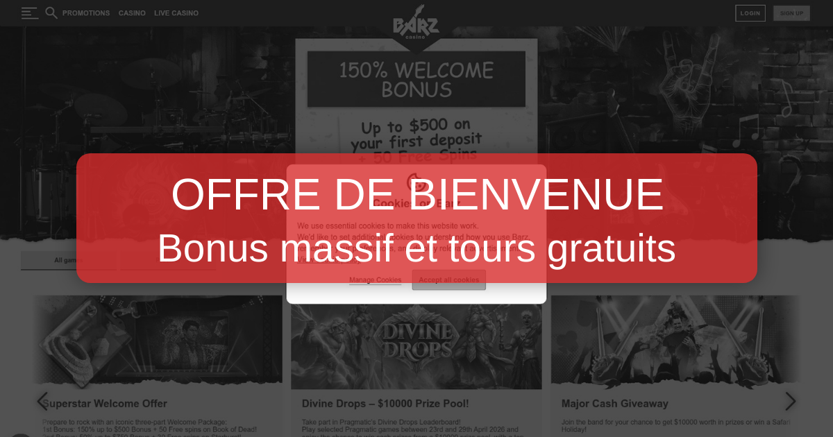 Barz Casino France - Jouez en Ligne Maintenant