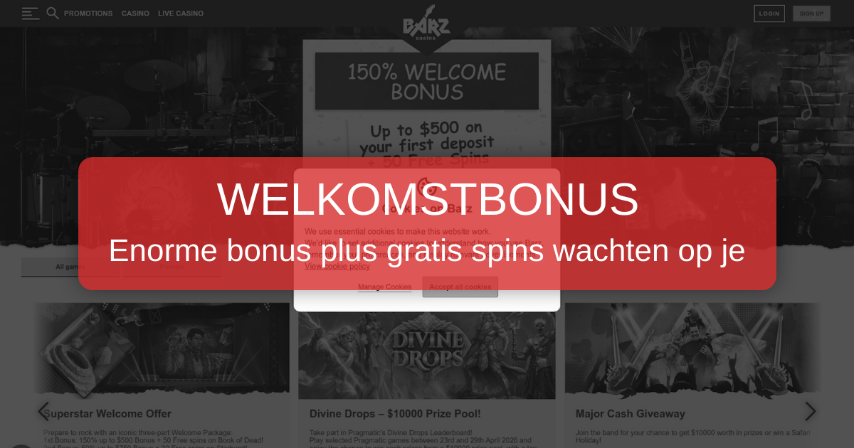 Barz Casino Nederland | Online Gokken met 100€ Bonus